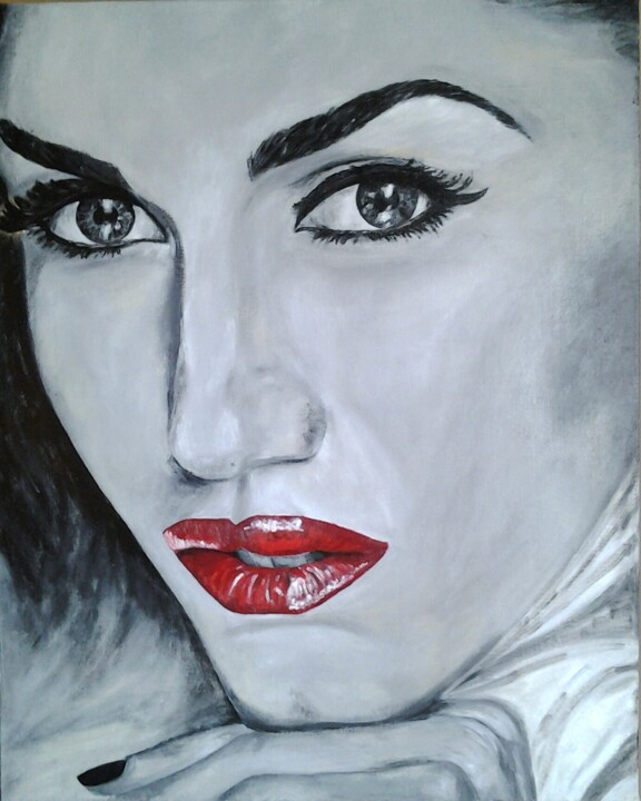 Painting titled "Gwen" by Catia Biso, Original Artwork, Chalk