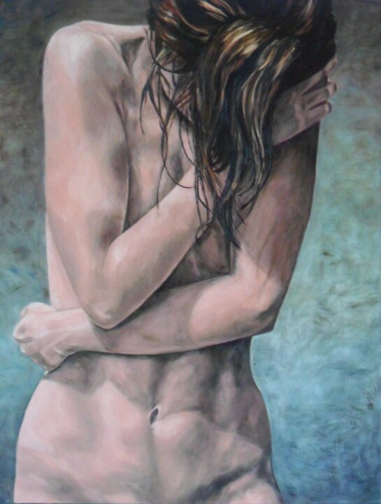 Painting titled "Solitudine" by Catia Biso, Original Artwork