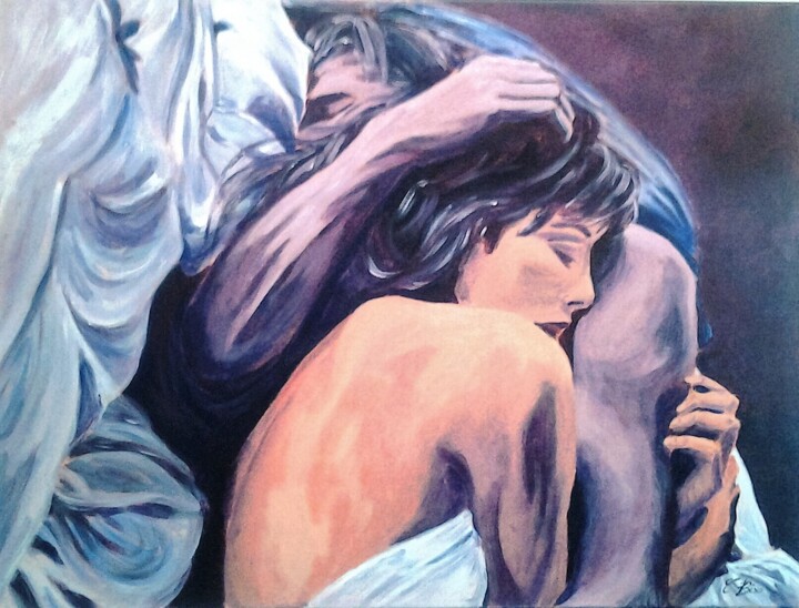 Pintura intitulada "Abbraccio" por Catia Biso, Obras de arte originais, Acrílico
