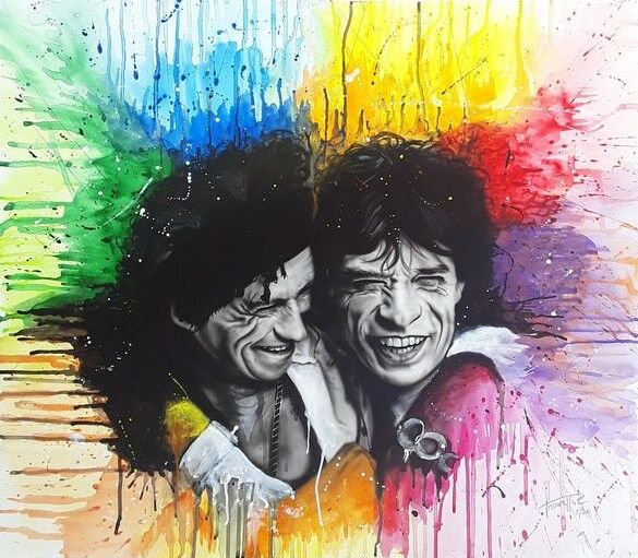 Картина под названием "The Rolling Stones" - Catia Trovarelli, Подлинное произведение искусства, Акрил