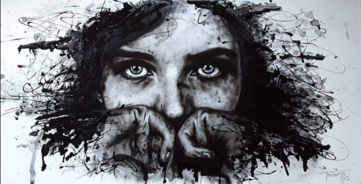 Картина под названием "Stop" - Catia Trovarelli, Подлинное произведение искусства, Акрил