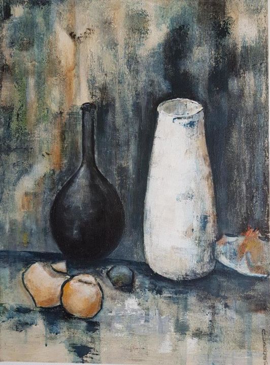 Peinture intitulée "20b-la-poterie-2014…" par Catjac, Œuvre d'art originale, Acrylique