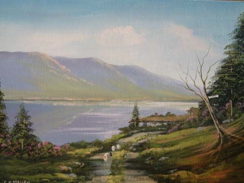 Painting titled "road to leenane" by Cathal O Malley, Original Artwork