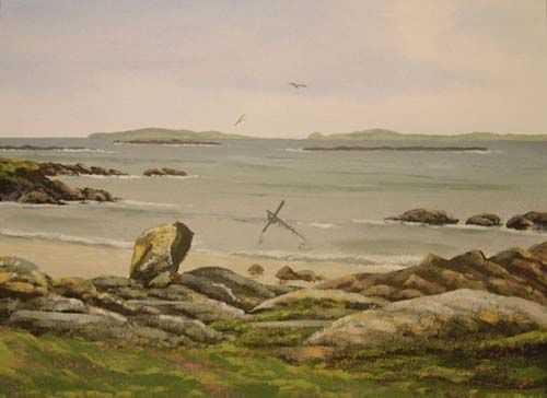 Painting titled "anchor beach" by Cathal O Malley, Original Artwork