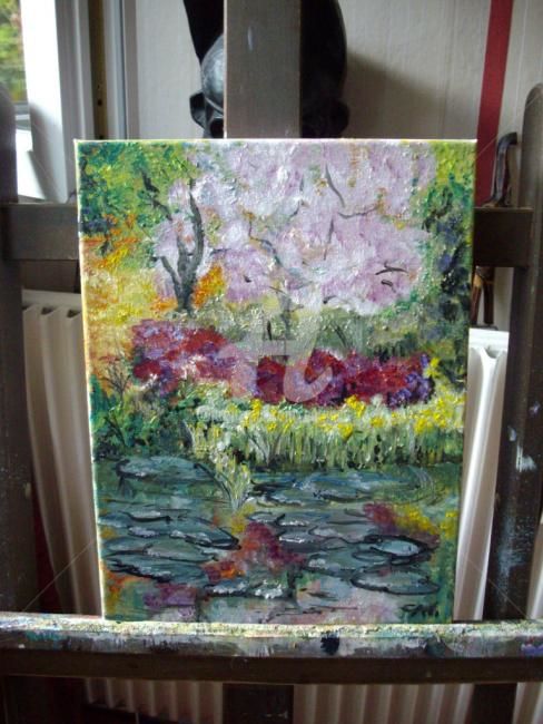 Painting titled "SERIE GIVERNY IMPRE…" by Catherine Cabé (CAT.), Original Artwork
