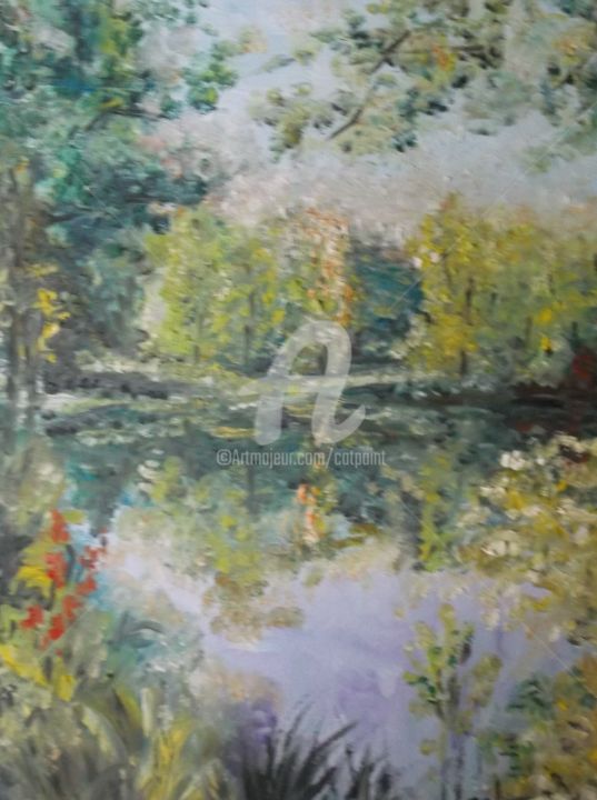 Painting titled "HORTILLONAGES AMIENS" by Catherine Cabé (CAT.), Original Artwork, Oil