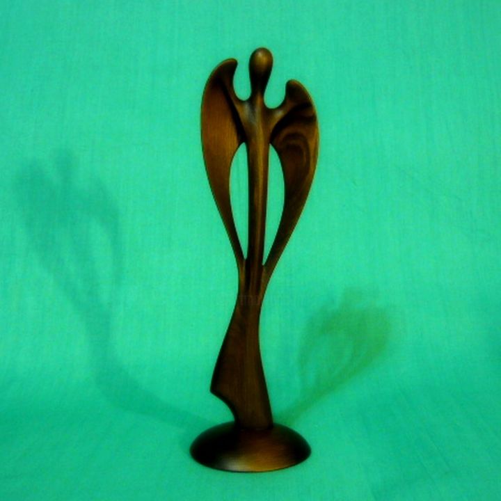 Sculpture titled "Скульптура "Ангел"" by Catwood, Original Artwork, Wood