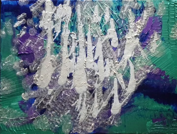 Painting titled "Winterglitzer" by Brigitte Schäfer, Original Artwork, Acrylic