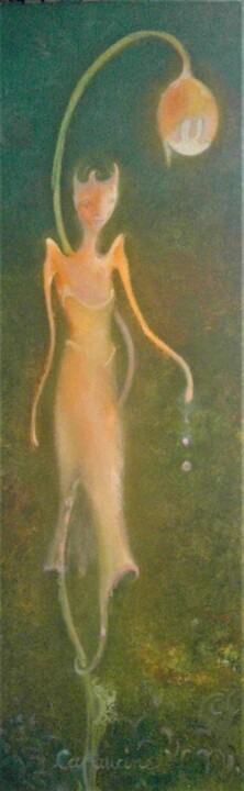 Painting titled "Fleur d 'oranger" by Capucine, Original Artwork, Oil