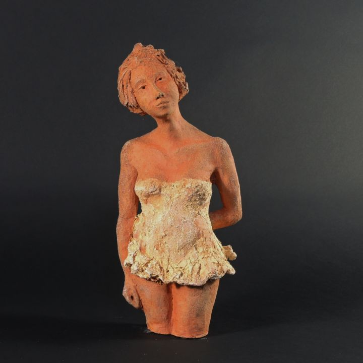 Sculpture intitulée "Sculpture : Buste d…" par Catherine Zivi, Œuvre d'art originale, Céramique