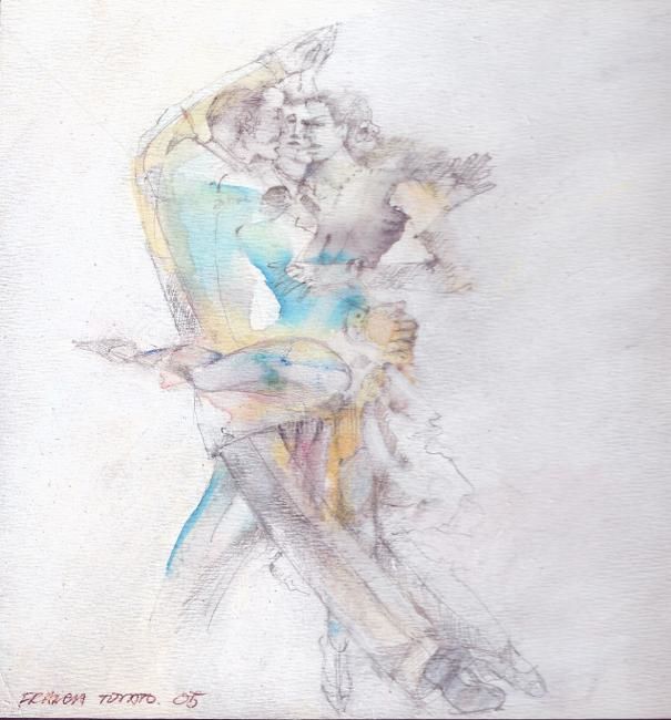 Картина под названием "tango 1" - Caula Jorge, Подлинное произведение искусства