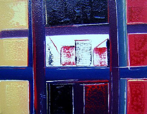 Peinture intitulée "Fenêtre toscane" par Gérard Cavazza, Œuvre d'art originale, Huile