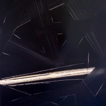 Peinture intitulée "Nuit blanche" par Gérard Cavazza, Œuvre d'art originale, Huile