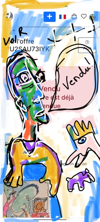 Arts numériques intitulée "Vendu" par Romain Lassalle, Œuvre d'art originale, Peinture numérique