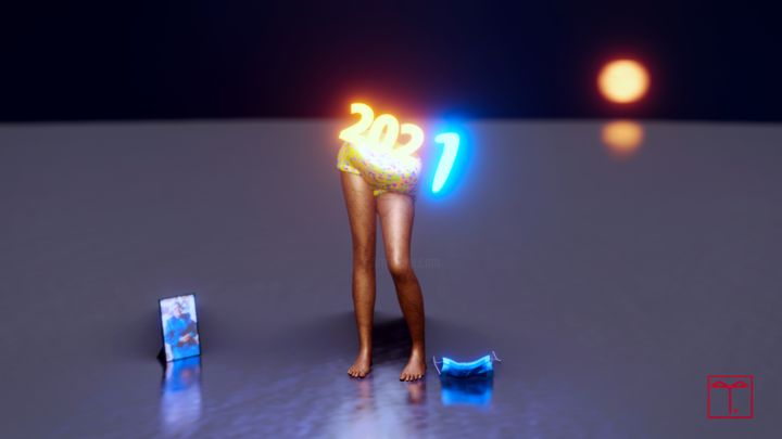 Digital Arts με τίτλο "Samba 2021" από Yves Molina, Αυθεντικά έργα τέχνης, 3D Μοντελοποίηση