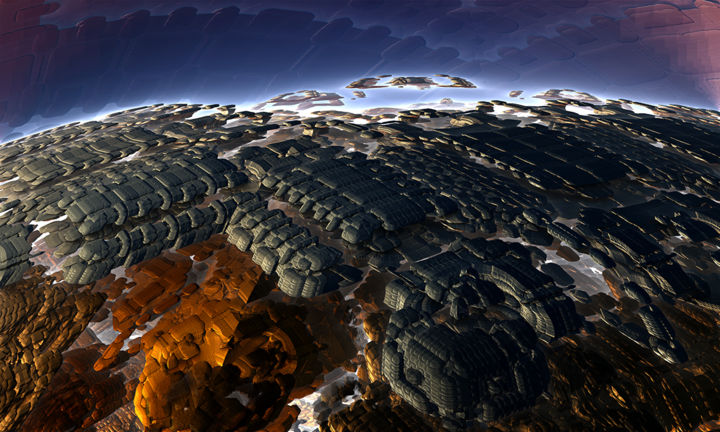 Digital Arts titled "On Mars" by Yves Molina, Original Artwork, Digital Painting