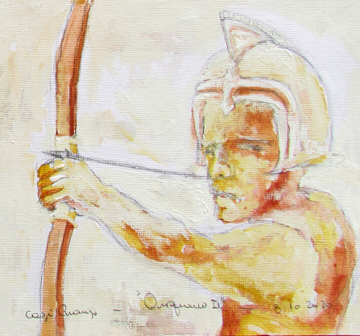 "Arqueiro III" başlıklı Tablo Cazé Araújo tarafından, Orijinal sanat, Guaş boya