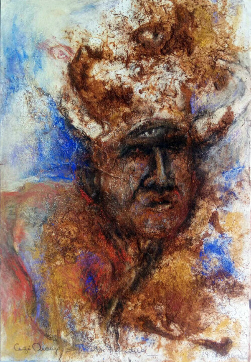 Drawing titled "Ser Fluídico" by Cazé Araújo, Original Artwork, Pastel