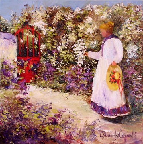 Malerei mit dem Titel "Chapeau, la Provence" von Cristina Benevides Legault, Original-Kunstwerk
