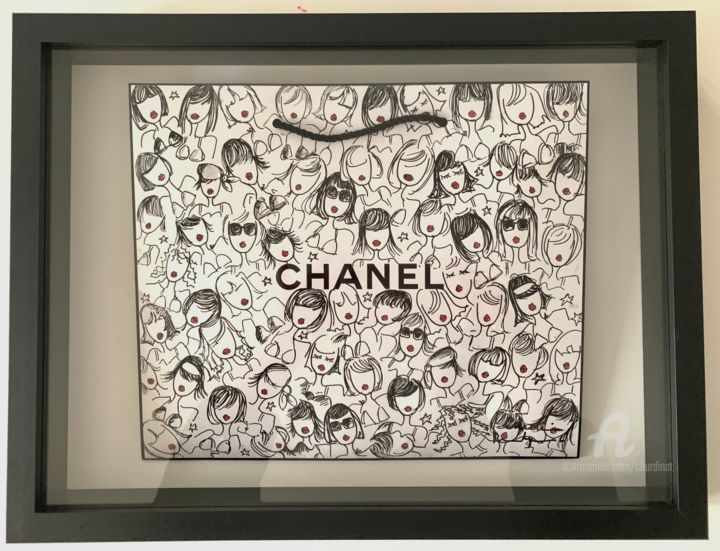 Drawing titled "SWEETZ" by Caroline Montigneaux Burdinat, Original Art, Marker Mounted on Cardboard