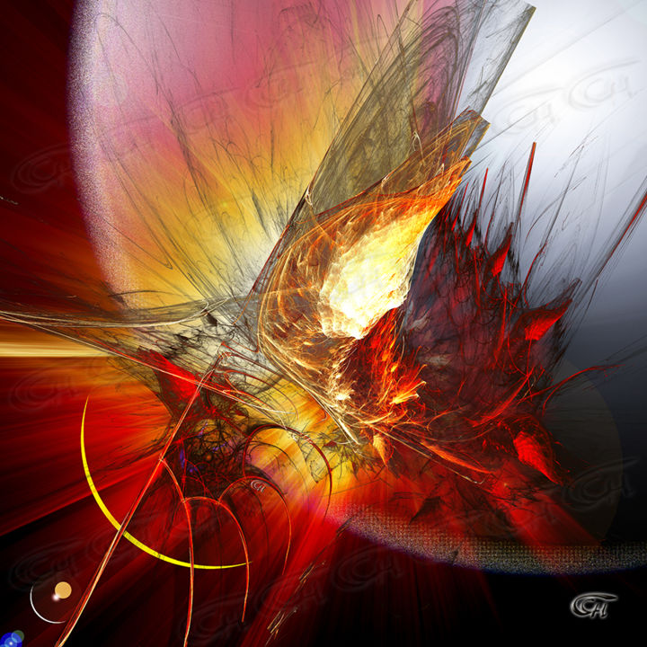 Digital Arts titled "Phénix" by Cch, Original Artwork, 2D Digital Work