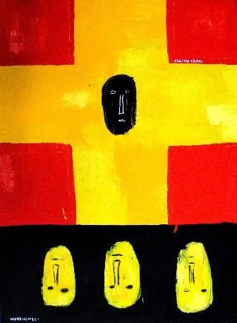 Painting titled "#1550 THE SYMBOL" by Charles Cham, Original Artwork