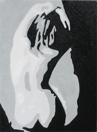 Painting titled "The Back" by Christine Convard, Original Artwork