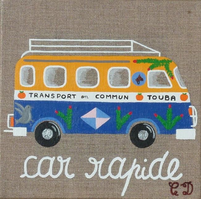 Painting titled "Car rapide" by C Comme Cathy D Comme Domi, Original Artwork