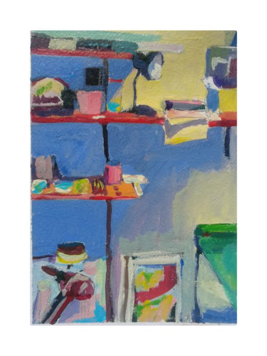 Pintura titulada "taller 1" por Claudia Moskoluk, Obra de arte original, Acrílico