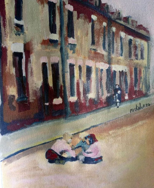 Pintura titulada "El Encuentro" por Claudia Moskoluk, Obra de arte original, Acrílico