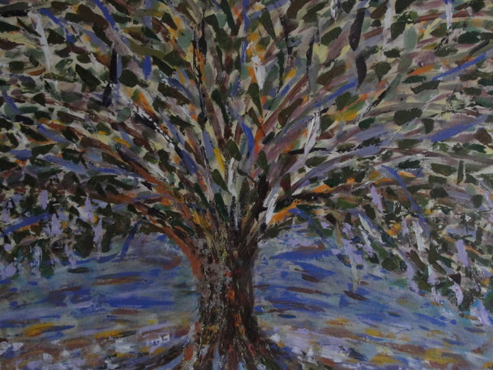 Peinture intitulée "Árvore da Vida" par Cé Figueiredo, Œuvre d'art originale, Acrylique