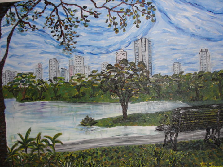 Pintura intitulada "Litoral Paranaense" por Cé Figueiredo, Obras de arte originais, Acrílico