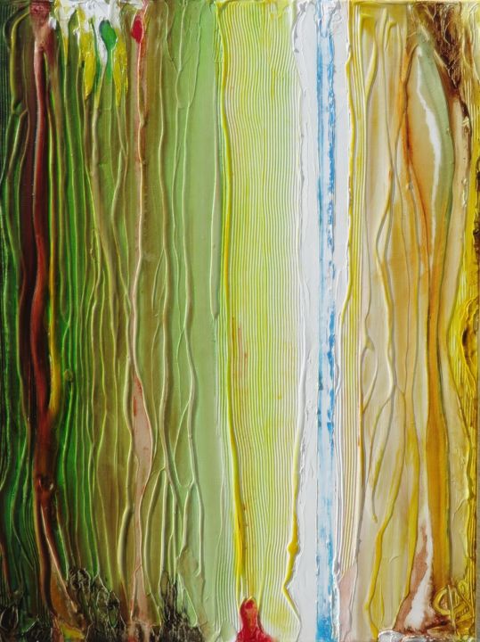 Painting titled "AFRIQUE" by Brua. Ch, Original Art, Oil
