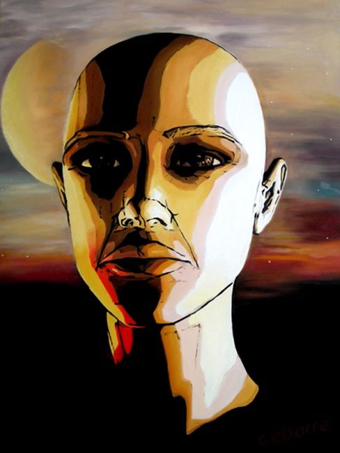 Painting titled "Monna" by Cebarre, Original Artwork, Oil