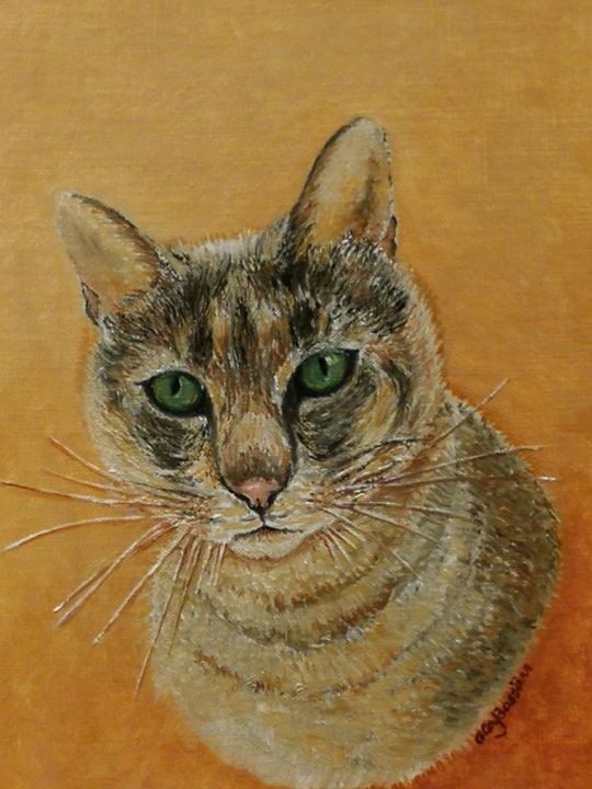 Peinture intitulée "Tigrou le chat de F…" par Cécile Labossière, Œuvre d'art originale, Huile