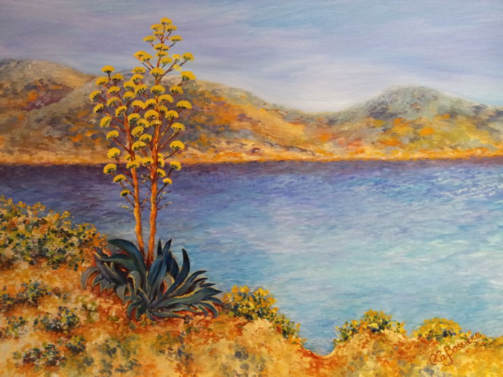 Painting titled "agave-1.jpg" by Cécile Labossière, Original Artwork