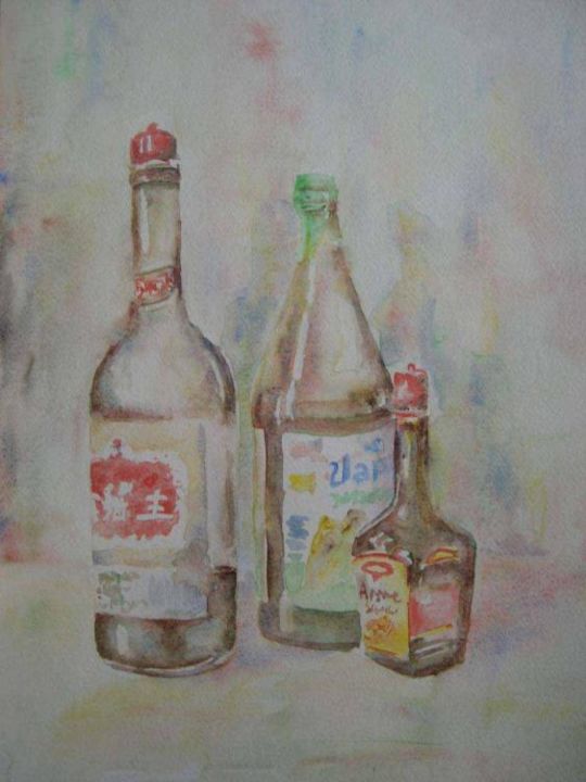 Peinture intitulée "A toutes les sauces" par Cécile Bui, Œuvre d'art originale