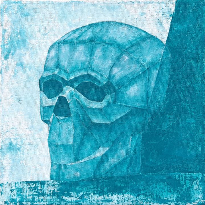 Painting titled "ICE MAN" by Cécile Delaveau, Original Art, Acrylic
