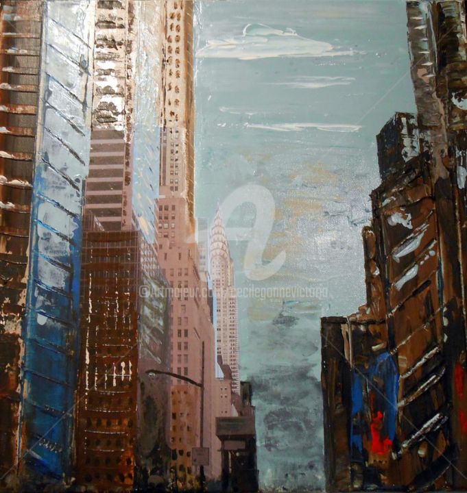 Painting titled "Chrysler Building N…" by Cecile Gonne Victoria, Original Artwork