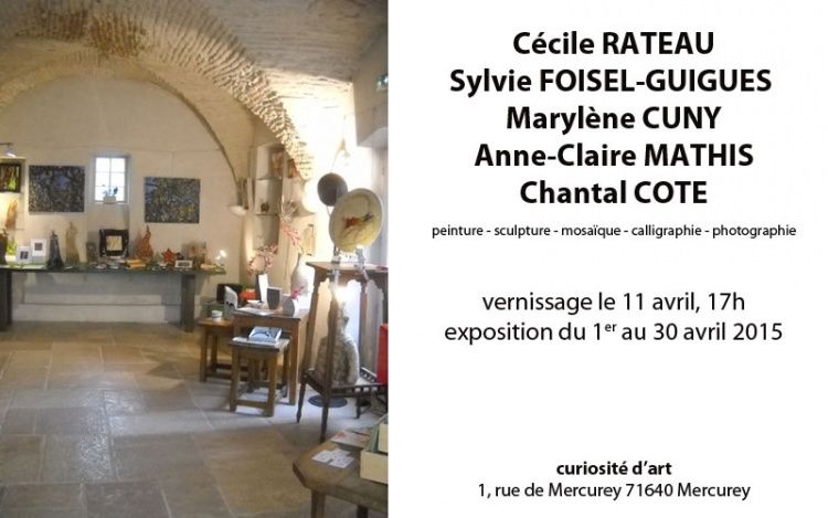 curiosité d'art, Mercurey, Chantal Côte, Marylène Cuny, Sylvie Foisel-Guigues, Anne-Claire Mathis, Cécile Rateau