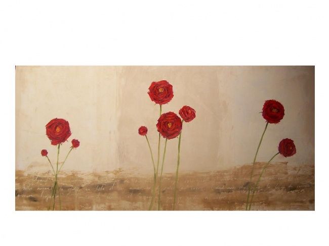 Pintura titulada "rosas Abstractas" por Cecilia Ceballos, Obra de arte original