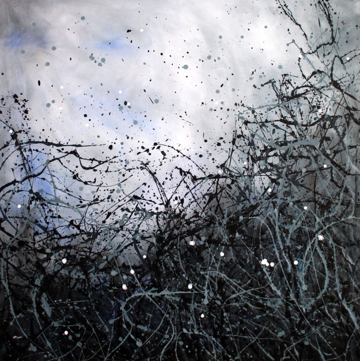 Картина под названием "Winter Blues #6 - L…" - Cecilia Frigati, Подлинное произведение искусства, Акрил