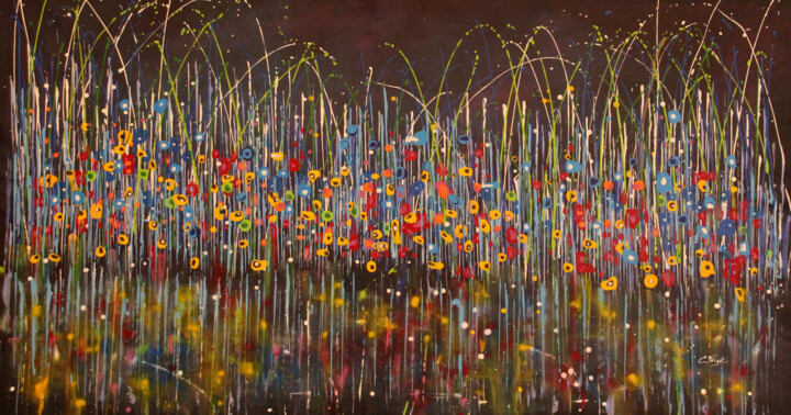 Peinture intitulée "Technicolor Dream #…" par Cecilia Frigati, Œuvre d'art originale, Acrylique