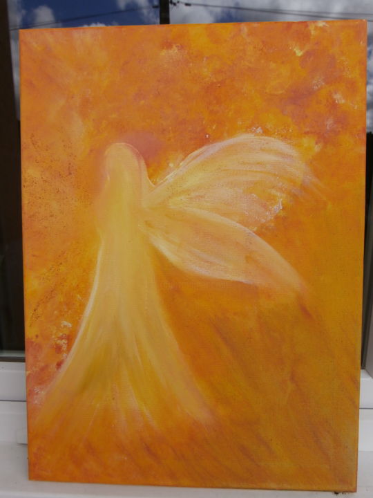 Painting titled "ange.jpg" by Cécilia Godeneche, Original Artwork, Acrylic