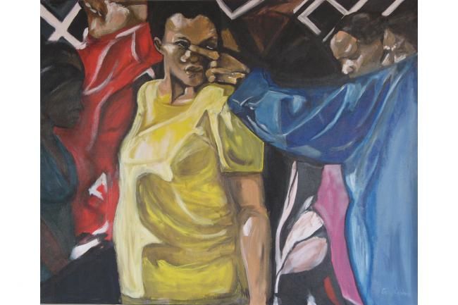 Pintura intitulada "injustiça" por Cécy Castro, Obras de arte originais