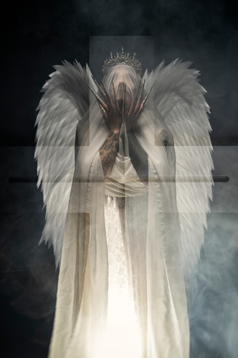 Fotografia intitolato "Dark Angel dibond" da Cédric Brion (Studio Clavicule Pics), Opera d'arte originale, Fotografia digita…