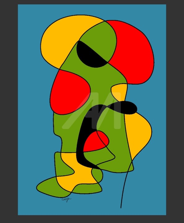 Arts numériques intitulée "LuPo" par Cédric Cocoyer, Œuvre d'art originale, Peinture numérique