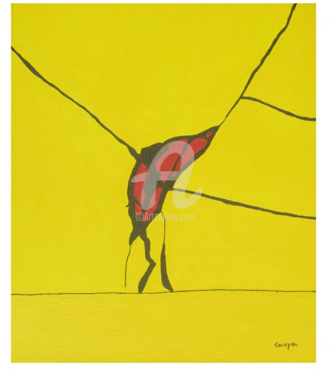 Pittura intitolato "crack.jpg" da Cédric Cocoyer, Opera d'arte originale, Acrilico