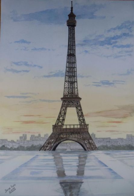 Peinture intitulée "amanece en Paris  A…" par Jose Luis Perez Muñoz, Œuvre d'art originale, Huile