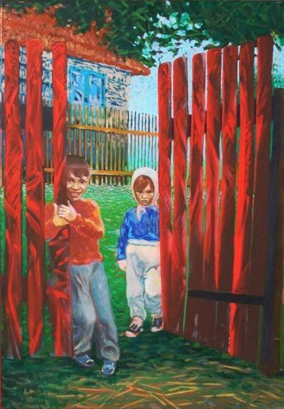 Painting titled "Kids" by Celadyn, Original Artwork